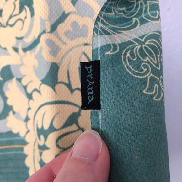 Prana Green Yellow Print Tank Top Small Yoga - Picture 4 of 7